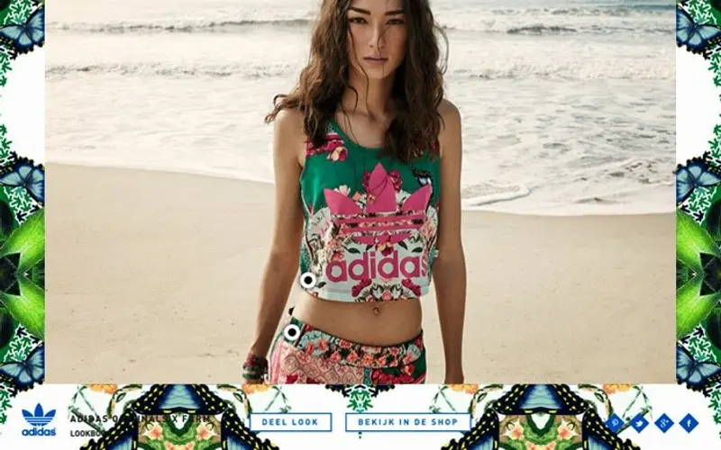 adidas Originals X Farm Lookbook website preview